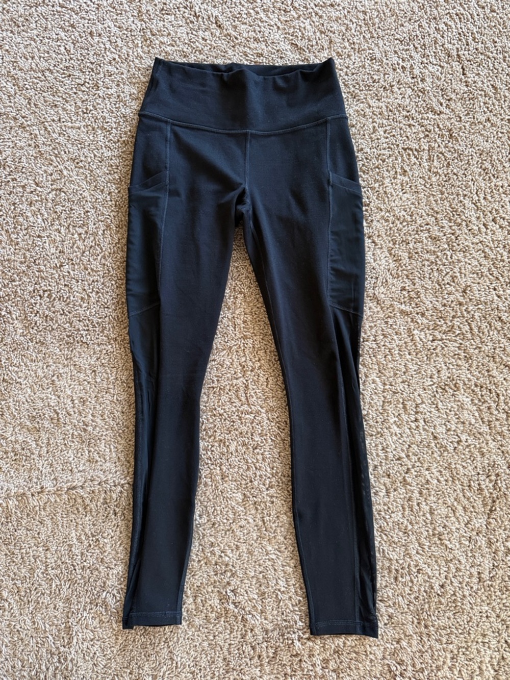 Fabletics Black Mesh High-Waist Leggings Small
